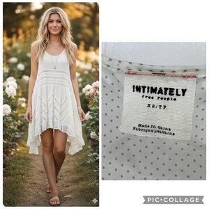 Free People Intimately Swingy Lace Inset Tunic Dress size XS